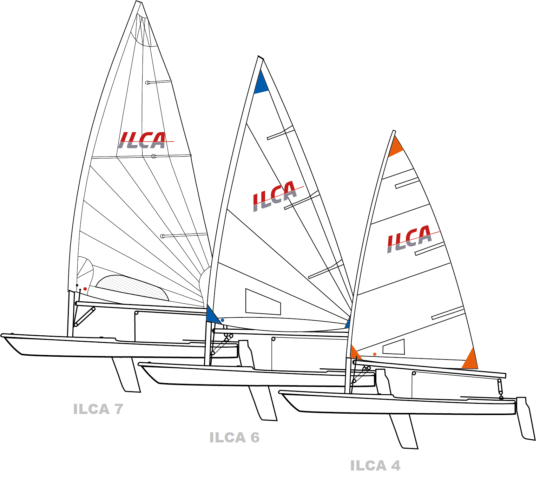 Three Boats Overlapping ILCA764